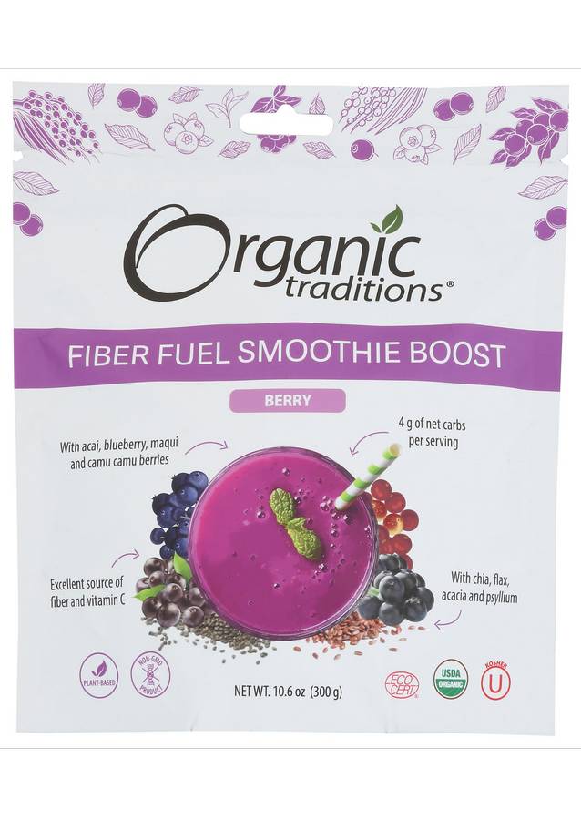 Fiber smoothie boost berry flavor