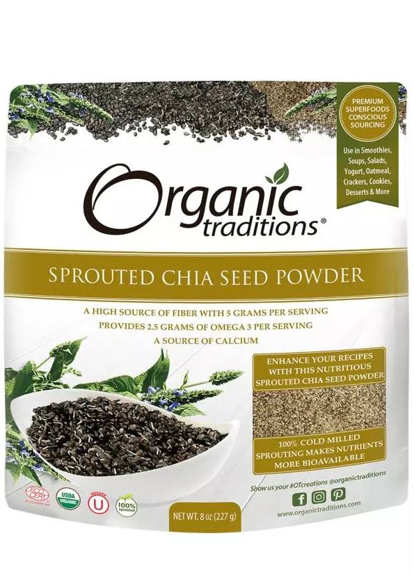 ORGANIC TRADITIONS: Sprouted Chia 16 OUNCE