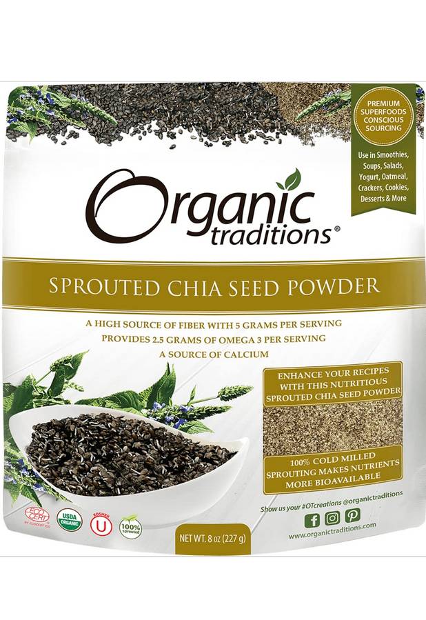 ORGANIC TRADITIONS: Sprouted Chia 8 OUNCE