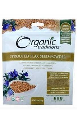 ORGANIC TRADITIONS: Sprouted Flax Golden 8 OUNCE