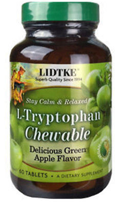 L-Tryptophan Chewable Green Apple Dietary Supplements