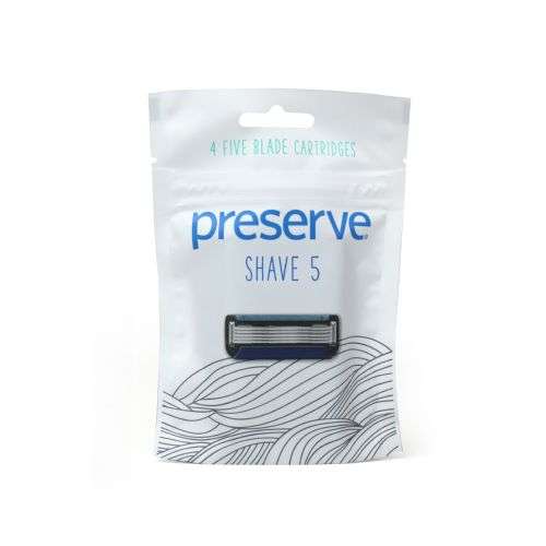 PRESERVE: Shave 5 Blade Replacement Blades 4 ct
