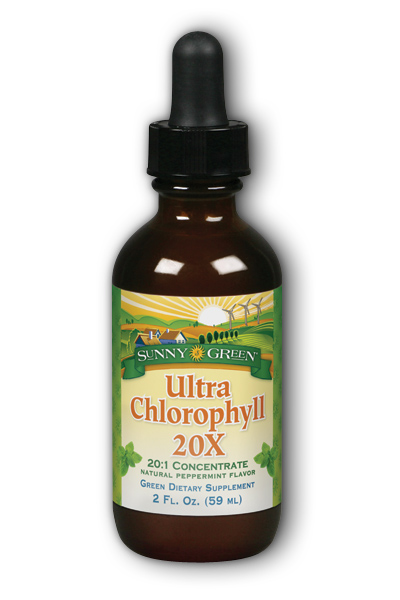 Sunny Green: Chlorophyll Ultra 20X Peppermint 100mg 2 oz