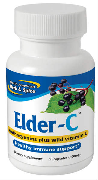 NORTH AMERICAN HERB & SPICE: Elder-C Elderberry Plus Vitamin C 60 CAP