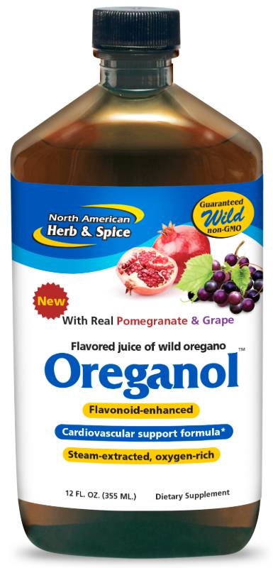 NORTH AMERICAN HERB & SPICE: Oreganol Juice Pomegranate & Grape 12 OUNCE