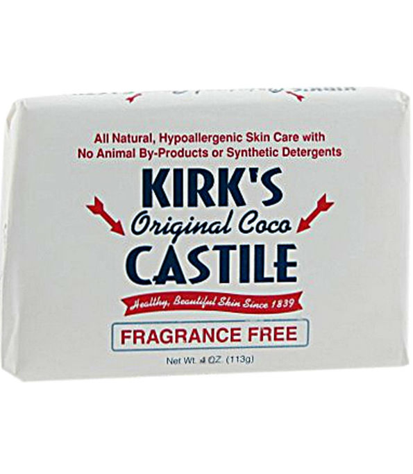 KIRKS NATURAL: Castile Bar Soap Fragrance Free 4 oz