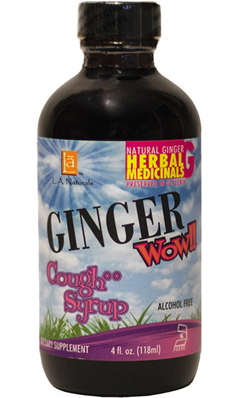 L A Naturals: Ginger Wow! Syrup Cough 4 oz