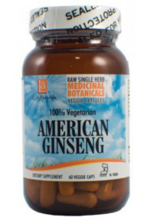L A Naturals: Ginseng American Raw Herb 60 vgc