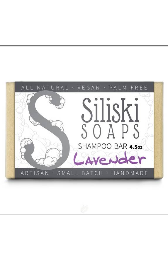 SILISKI SOAPS: Shampoo Bar Lavender 4.5 OUNCE