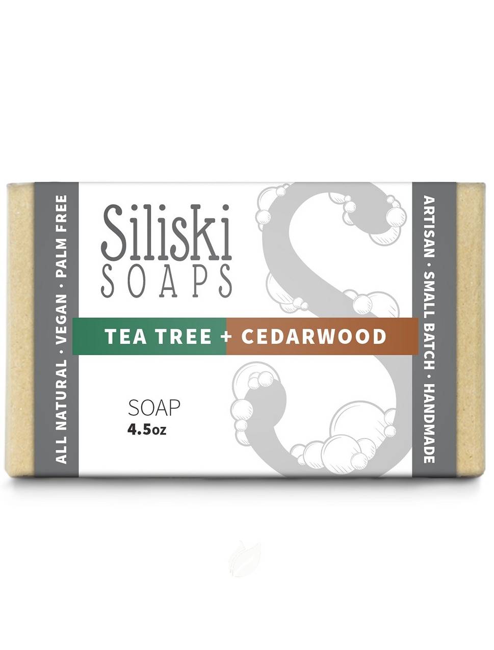Bar Soap Tea Tree & Cedarwood w/ Activated Charcoal