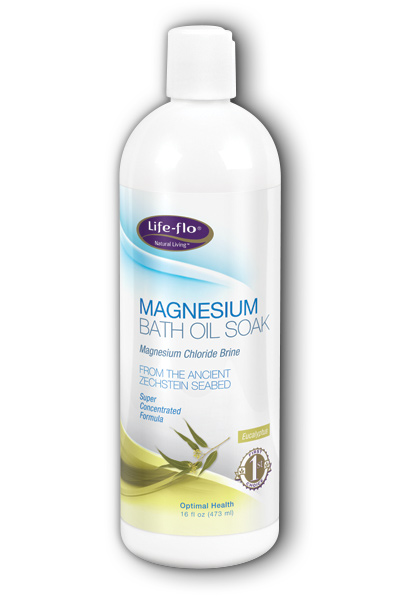 Life-flo health care: Magnesium Bath Oil Soak (Eucalyptus) 16 oz L-Liq