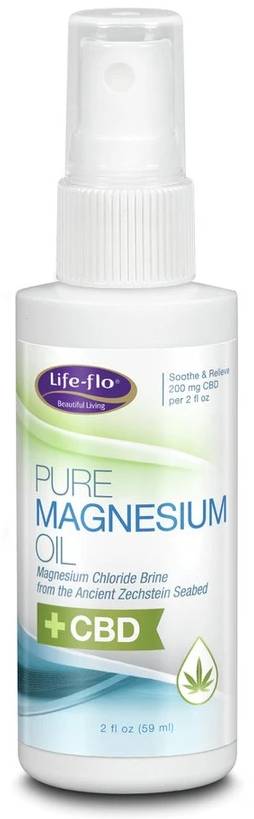 Pure Magnesium Oil with CBD 2 OUNCE from LIFE-FLO HEALTH CARE