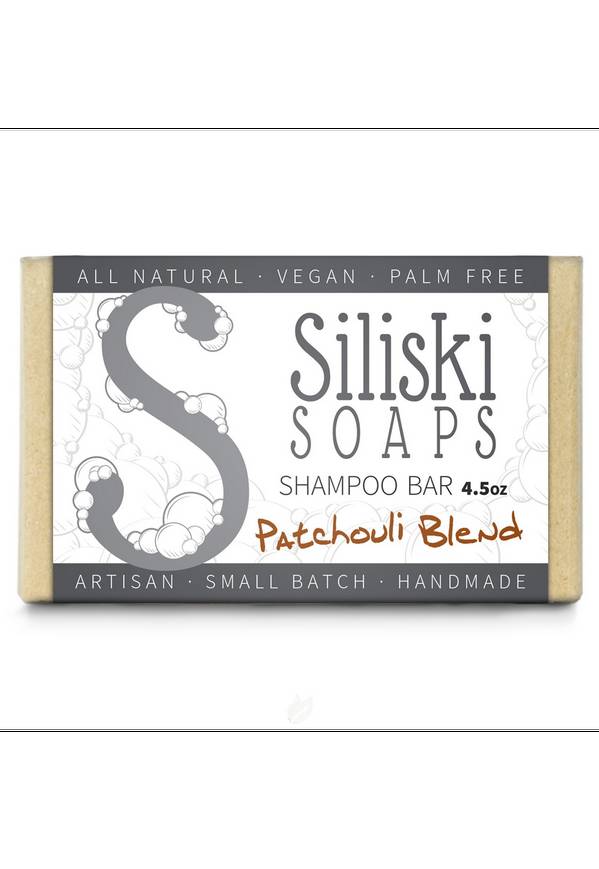 SILISKI SOAPS: Shampoo Bar Patchouli Blend 4.5 OUNCE