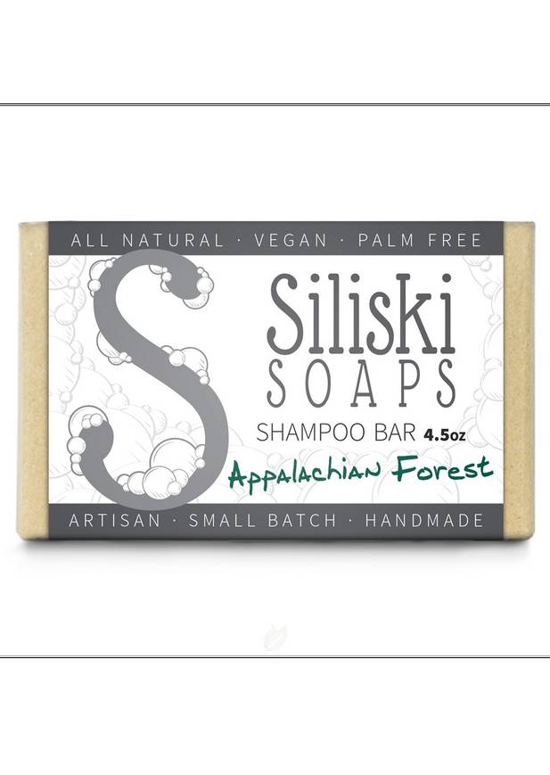 SILISKI SOAPS: Shampoo Bar Appalachian Forest 4.5 OUNCE