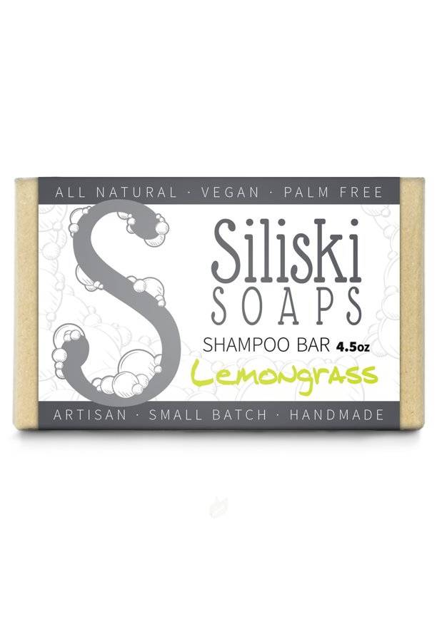 SILISKI SOAPS: Shampoo Bar Lemongrass 4.5 OUNCE