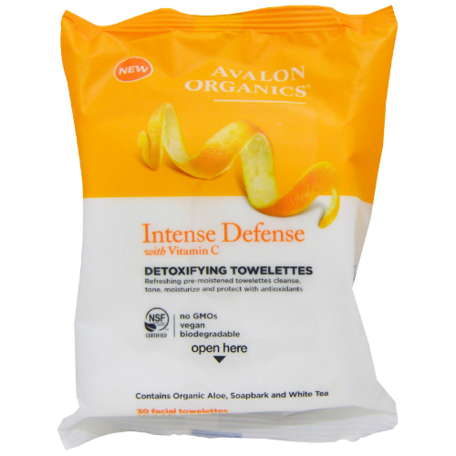 AVALON ORGANIC BOTANICALS: Intense Defense Detoxifying Towelettes 30 ct