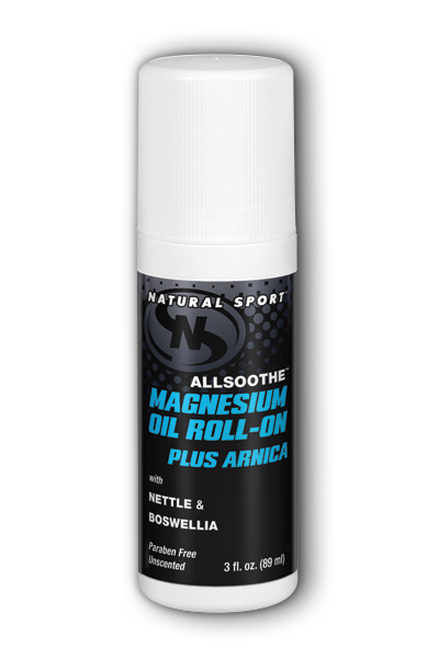 Natural Sport: Magnesium Oil Plus Arnica Unscented 3 oz Roll-on