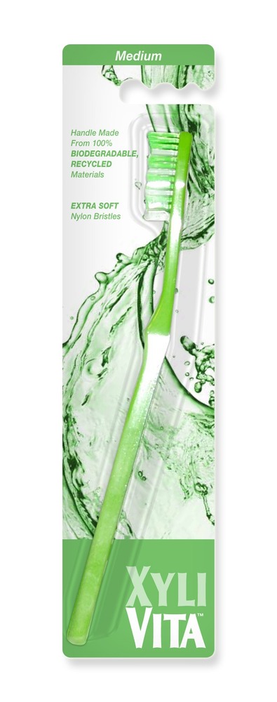 Xylvita: Key Lime Green Medium Toothbrush 1 ea Brush