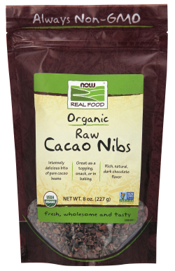 NOW: Organic Raw Cacao Nibs 8 oz