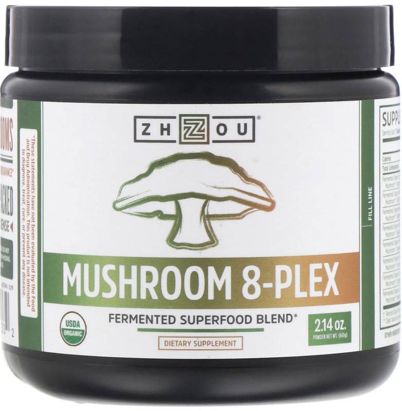 Zhou Nutrition: Mushroom 8-Plex Fermented Superfood Blend 2.14oz