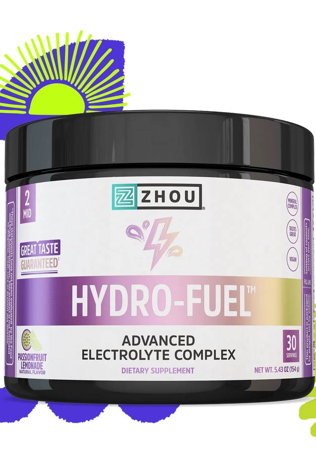 Zhou Nutrition: Hydro-Fuel Advanced Electrolyte Complex Passion Fruit Lemonade 30 Servings