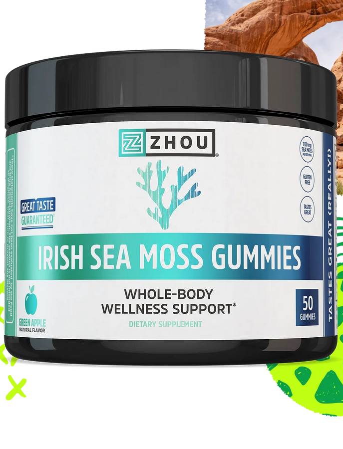 Zhou Nutrition: Irish Sea Moss Gummies 50 Gummies