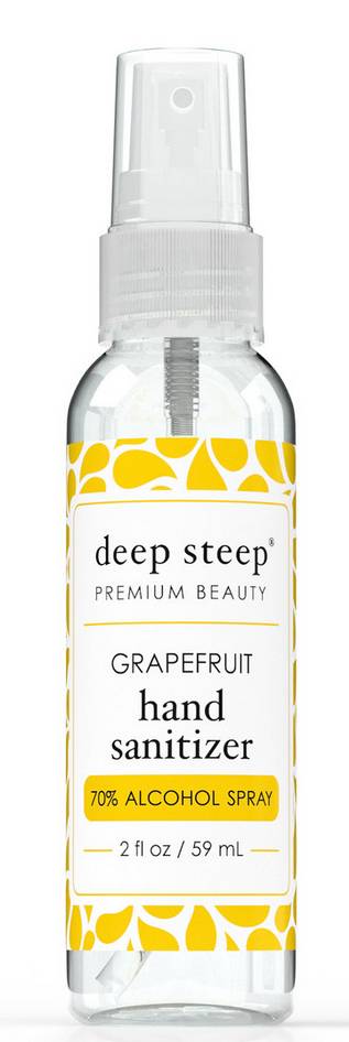 DEEP STEEP: Sanitizer Spray 62% Alcohol Grapefruit 2 OUNCE
