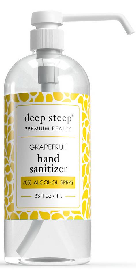 DEEP STEEP: Sanitizer Spray 62% Alcohol Grapefruit 17.5 OUNCE