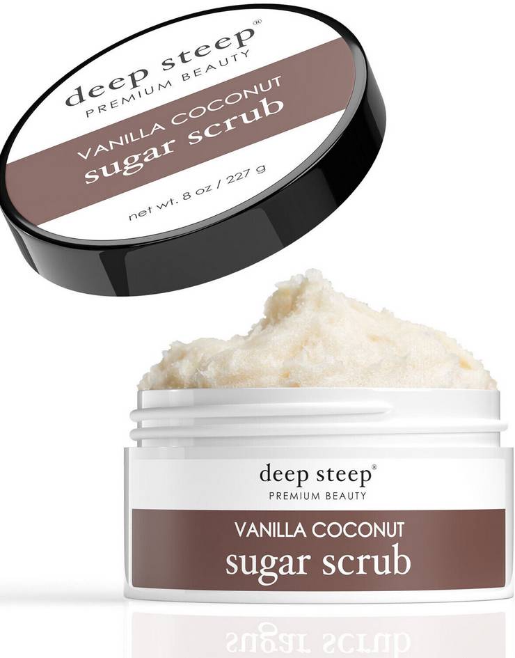 DEEP STEEP: Vanilla Coconut Classic Sugar Scrub 8 OUNCE