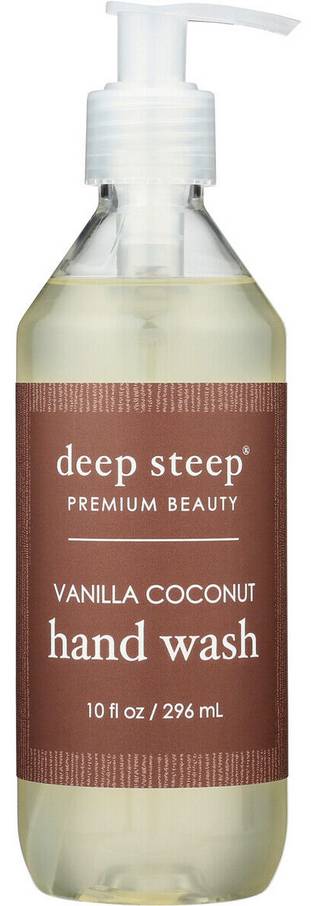 DEEP STEEP: Vanilla Coconut Classic Argan Oil Liquid Hand Wash 10 OUNCE