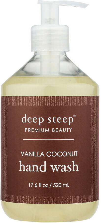 DEEP STEEP: Vanilla Coconut Classic Argan Oil Liquid Hand Wash 17.6 OUNCE