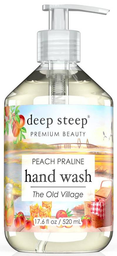DEEP STEEP: Peach Praline Charleston Collection Liquid Hand Wash 17.6 OUNCE