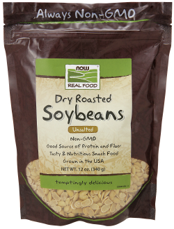 NOW: SOYBEANS UNSALTED NON-GMO  12 OZ 1