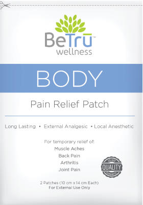 BE TRU WELLNESS: Body Pain Relief Patch 10X14 cm 2 ct
