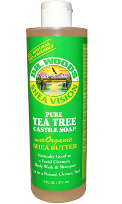 DR WOODS: Castile Soap Liquid Tea Tree with Shea Butter 16 oz