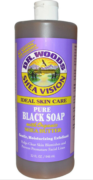 DR WOODS: Castile Soap Liquid Black with Shea Butter 32 oz
