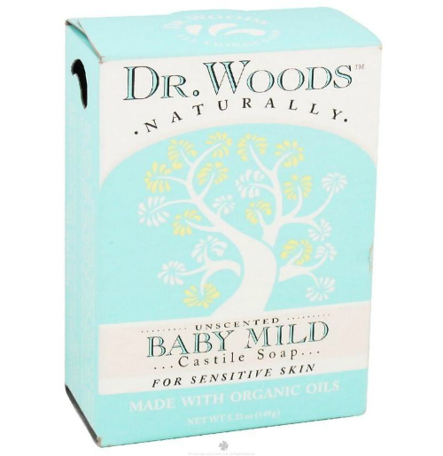 DR WOODS: Bar Soap Unscented Baby Mild 5.25 oz