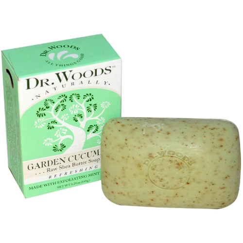 DR WOODS: Bar Soap Shea Butter Mint Cucumber 5.25 oz