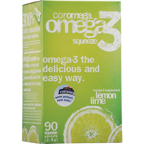 COROMEGA: Lemon Lime Omega 3 Squeeze 90 pkt