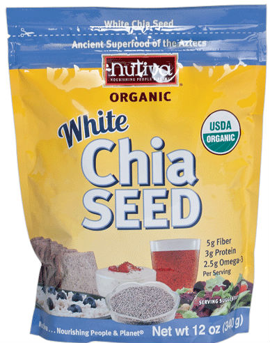 NUTIVA: White Chia Seeds 12 oz