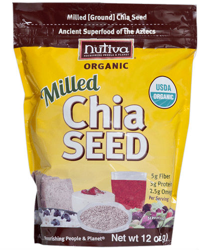 NUTIVA: Milled Chia Seeds 12 oz