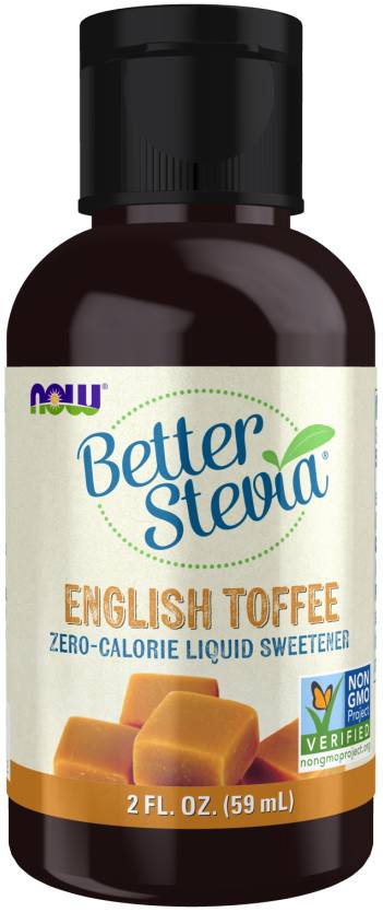 NOW: Better Stevia Liquid Sweetener English Toffee 2 fl oz
