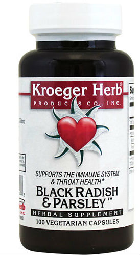 KROEGER HERB PRODUCTS: Black Radish Parsley 100 capvegi