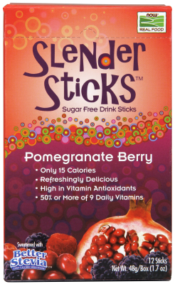 NOW: Pomegranate Berry Sugar Free Drink Sticks - 12 1.7 oz. Sticks 12 Sticks