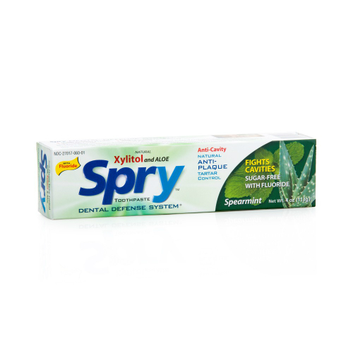 SPRY: Spry Toothpaste Spearmint With Fluoride 4 oz