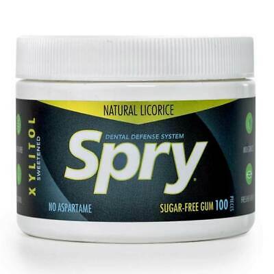 SPRY: Spry Chewing Gum Licorice 100 ct