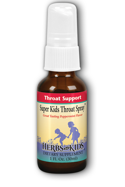 HERBS FOR KIDS: Super Kids Throat Spray Peppermint 1 fl oz