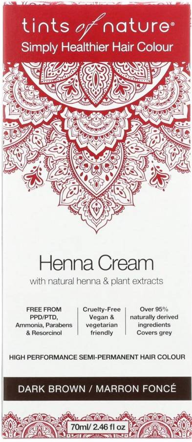 TINTS OF NATURE: Henna Cream Dark Brown 2.46 OUNCE