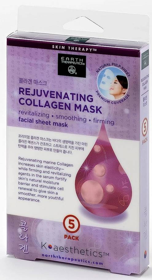 EARTH THERAPEUTICS: Rejuvenating Collagen Facial Sheet Mask 1 UNIT