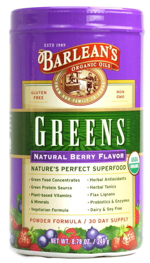 Barleans Greens Berry Flavor, 8.78 oz. lg.